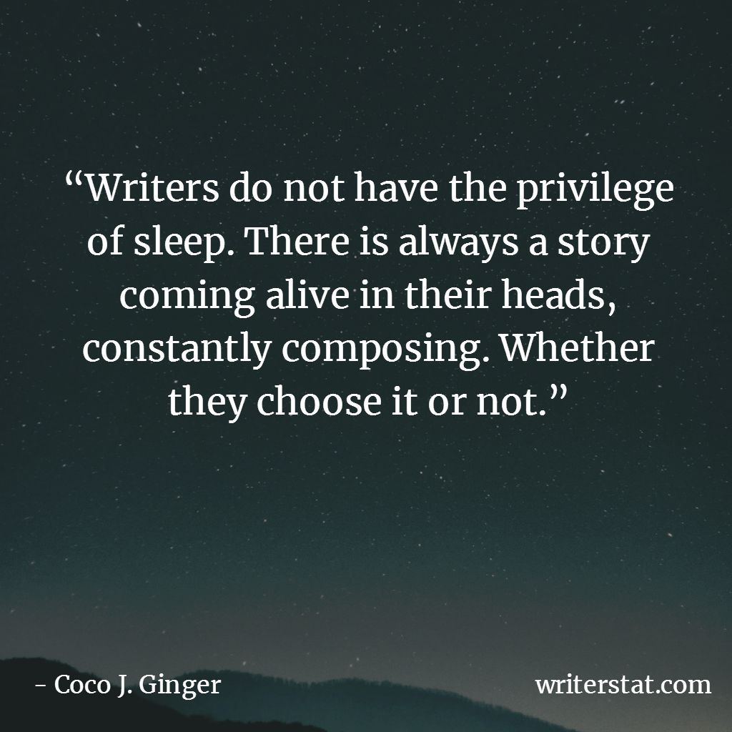 writer never sleeps